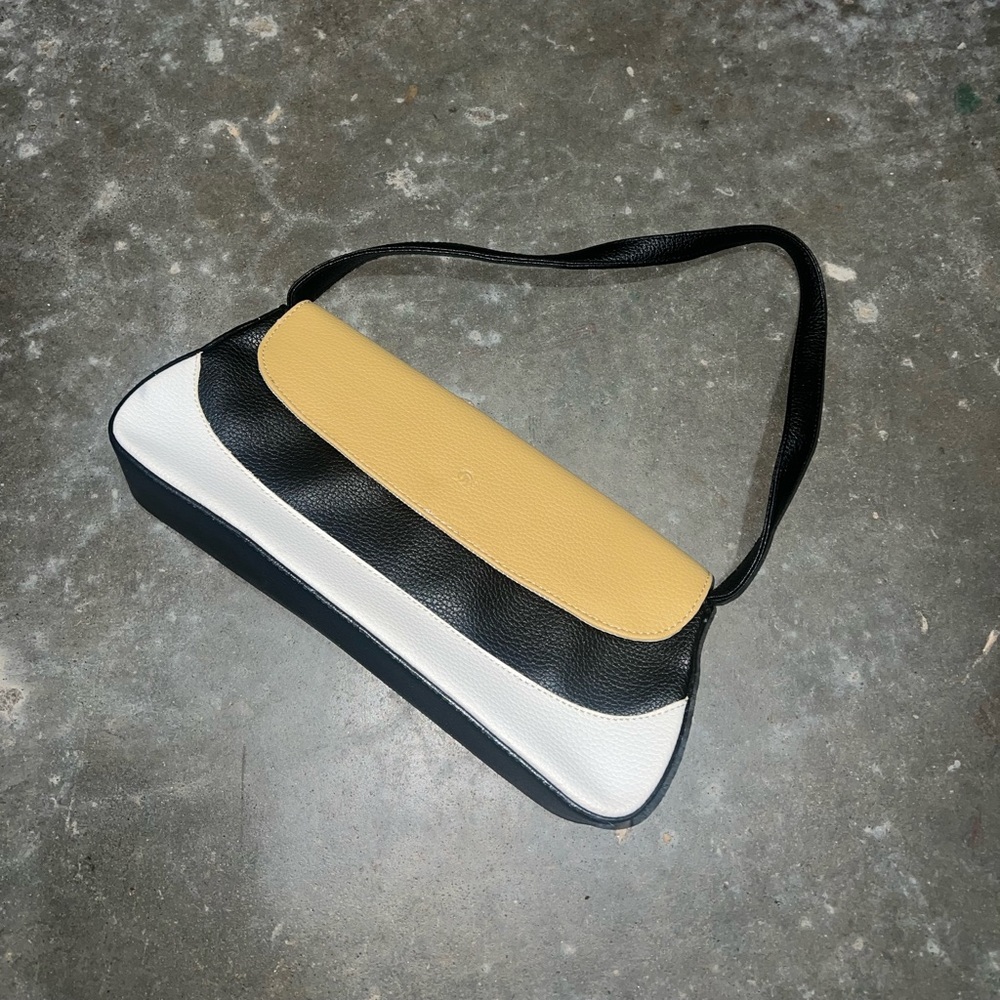 Faux leather shoulder bag